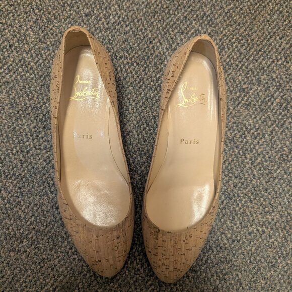 Christian Louboutin Cork Wedge - Picture 1 of 4